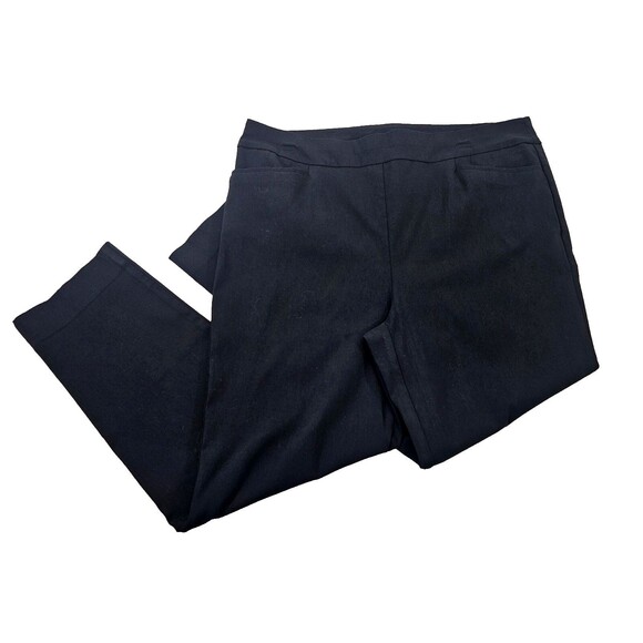 Chico's 2.5 / 14 Black Slim Leg Ponte Ankle Pants Dress‎ Slacks Trousers EUC - Picture 1 of 6